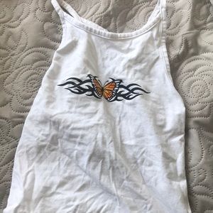 A cropped tank top